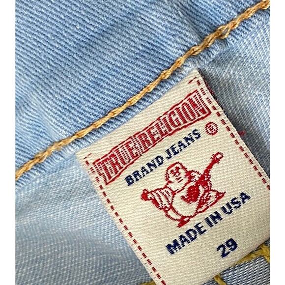 VTG True Religion Women's Morgan boot Jeans Size 29 Low Rise USA Button Fly Y2K - Picture 3 of 12